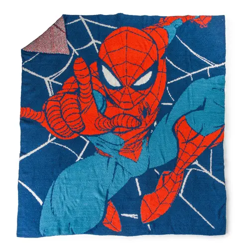 Jay Franco Marvel Spider-Man Feather Knit Blanket, 50x60 in, Home Room Decor, Bold Fan Decor for Couch/Bed