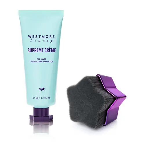 Westmore Beauty Supreme Creme 3.5oz + Star-Shaped Kabuk Brush, Complexion Perfecting Set