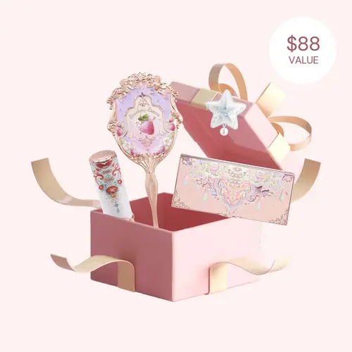 Flower Knows Limited Glamour Makeup Kit Set - Mystery Cosmetic Bundle with 4 Randomly Selected Items: Lipstick, Blush (Lip and Cheek Products), Eyeshadow Palette, Mirror, Makeup Tools - Surprise Beauty Products Gift for Women #Summervibes,back to school