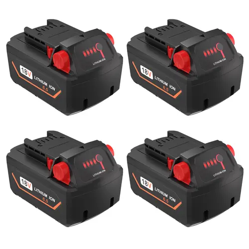 6.5Ah 18V Replacement Battery for Milwaukee ΛΛ18 Battery, Lithium Battery Compatible with Milvvaukee  ΛΛ18 18V 48-11-1815, 48-11-1820, 48-11-1840, 48-11-1850, 48-11-1860 Cordless Power Tools, 4 Packs