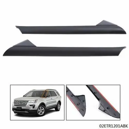 G-PLUS ABS Chrome Window Windshield Outer Trim Pillar Molding Set, 100% Brand New In-Stock Auto Parts Accessories, Car Parts For Sale, Durable Replacement, Easy DIY Install, Direct Fit 11-19 Ford Explorer (Right & Left), 11-19 Model, Exactly As Shown