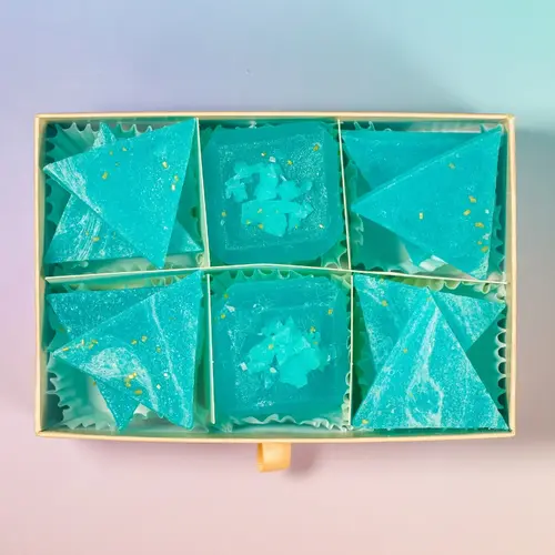 Blue Raspberry Lapis 10-Piece Crystal Candy Collection - Handcrafted Vegan Gluten-Free USA Made