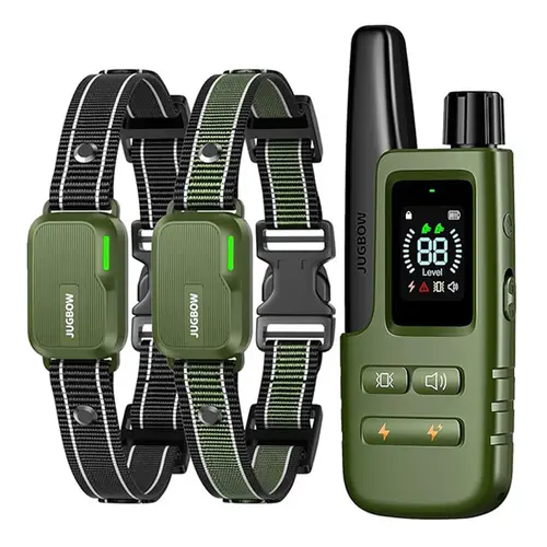 Jugbow Dog Collar 2 Dogs 4500FT Dog Training Collar with Remote, IPX7 Waterproof E Collar for Dogs Training Outdoor Rechargeable Collars for Dogs (10-120lbs)