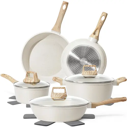 [New] SODAY 12pcs POTS and Pans Set,NonStick Granite Cookware Set Induction Cookware, Non-Toxic Healthy Non-Stick Kitchen Cooking Set,Kitchenware,stock up on specials,backtoschool, glowup,sohochic