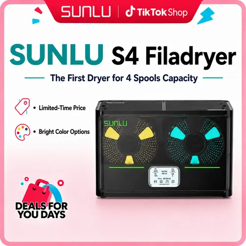 SUNLU Filadryer S4,Four-Spool 3D Printer Dehydrator with Rapid Heating, Auto Humidity Control Advanced Triple Fan Upgrade,Compatible with PLA,PETG,ABS,TPU,PA tiktokshopbacktoschool,back to school,back to school haul