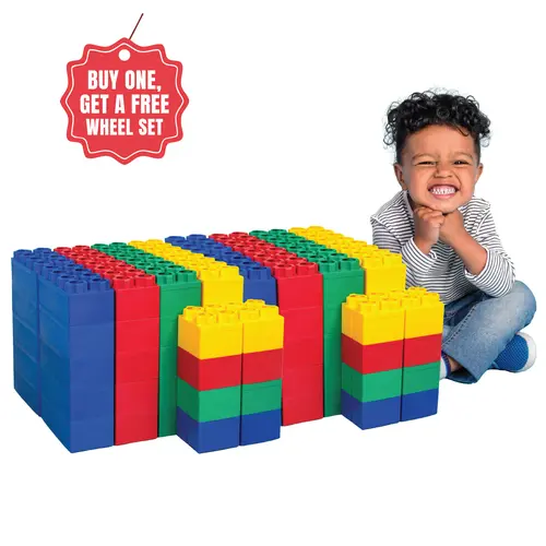 96 PC Jumbo Building Blocks for Kids Standard Set: Biggo Blocks Giant Building Blocks Ages 4-8 for Indoor & Outdoor Play, STEM Learning, Creativity and Summer Fun