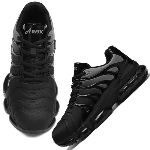 ARISIC Men's Steel Toe Work Shoes - Worker's Laced Industrial Work Footwear, Lightweight Comfortable Puncture-Resistant Composite Toe Sturdy Sneakers with Rugged Tread