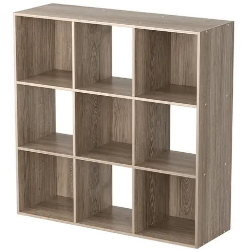 Segawe 9-Cube Wooden Storage Organizer Bookshelf - Solid MDF Wood Chipboard, Stackable Cubes, Open Backs, Quick Setup, Book Rack, Room Decor for Bedroom, Home Office, Bookshelf Book Rack,summerwins,dorm essentials,home decor