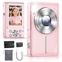 Digital Camera, FHD 1080P Camera, Digital Point and Shoot Camera with 16X Zoom Anti Shake,Suitable for teenagers and beginners,Holiday Gifts Handycam Pink,Holiday gifts, Christmas