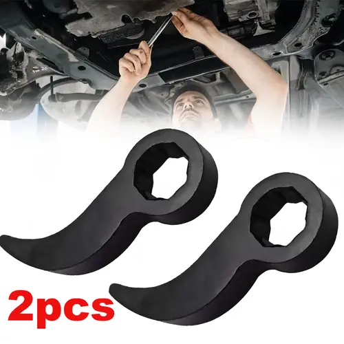 GJANSH 2pcs Pry Bar Wrench Adaptor Head, 2024 New Horn Type Half Shaft Removal Tool Openend Wrench, Upgrade Half Shaft Removal Car Repairing Tools Drive Crowbar Adapter Head Tools (1, Black) toolupgrade