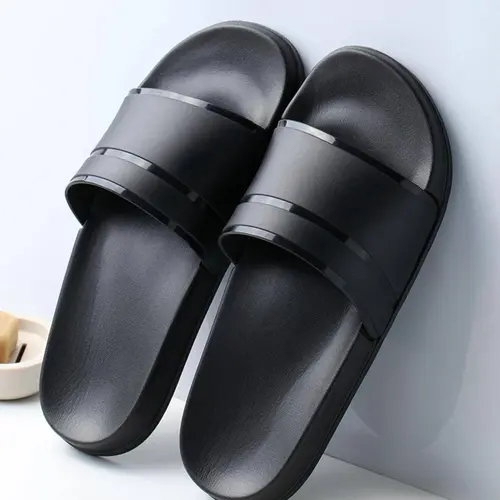 Men's Solid Color Sports Slide, Casual Comfortable Non-slip Slippers for Indoor Outdoor Wear, Soft Comfortable Sports Slippers for Daily Wear, Lightweight Slipper, Casual Slipper Shoes, Anti slip slippers, Non Slip Slides
