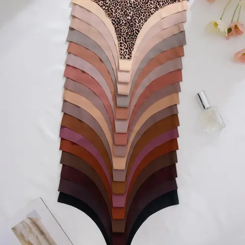 Women's Solid Color & Leopard Print Seamless Thong, Soft Comfy Breathable Thong for Daily Wear, Women's Underwear for All Seasons, Fashion Comfy Underwear, Breathable Stretch Panties, Seamless Smooth Panty