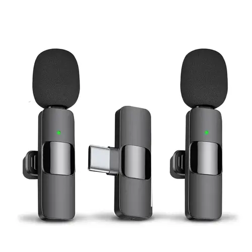 Wireless Lavalier Microphone, Rechargeable Wireless Microphone, Lapel Mic USB Mic for Video Recording, Teaching, Interviews, Podcast, Live Broadcasting Equipment, Live Streaming Mic, Wireless With Mic