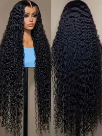 Women's Remy Virgin Human Hair Lace Front Wig - 13x4/13x6 Transparent Lace, 34-38 in Deep Wave/Curly Water Wave Wig, Dealsforyoudays Tiktokshop Memorialday Promotion, Curly Hair, Deep Wave Wig