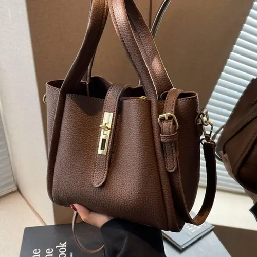 Women's Solid Color Faux Leather Bag, Fashionable Crossbody Bag with Adjustable Strap, Classic Shoulder Bag, Casual Versatile Bag for Daily Use, Everyday Shoulder Bag, Everyday Bags, Casual Messenger Bag