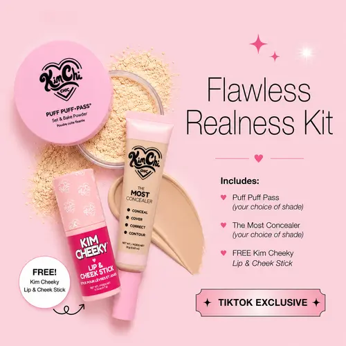 [TikTok Exclusive] Flawless Realness Kit - Puff Puff Pass, The Most Concealer, Kim Cheeky