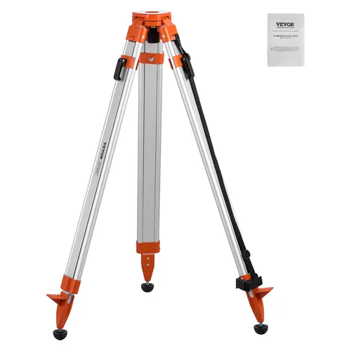 【Summerfinds】VEVOR Laser Level Tripod Stand 5/8"-11 Thread Mount16.53-65.55 inch Height Adjustment Heavy Duty Survey Tripod for Construction Laser Level ScannerRetractable Legs Non-Skid Feet Professional