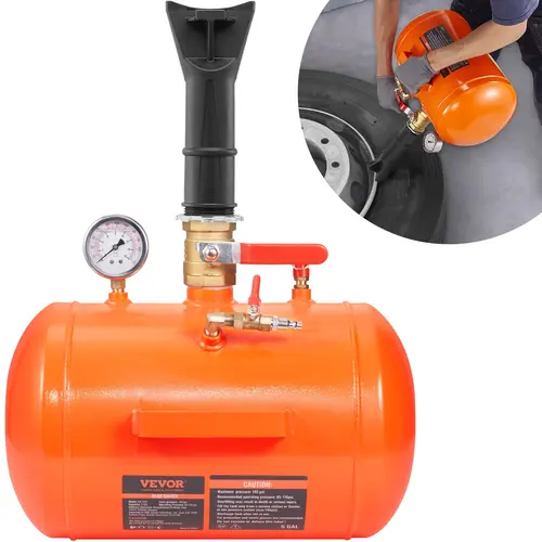 VEVOR Air Tire Bead Seater, 5 Gal Blaster Work Tool with 145 PSI Gauge & Rust-Resist Coat, Portable Vehicle Tire Inflator, Automotive Work Tool | Father's Day Gift