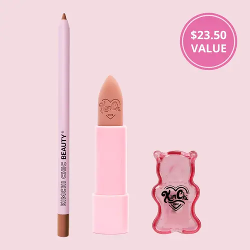 [TikTok Exclusive] Lip Treat Trio - Marshmallow Butter Lippie, YUM Liner, Teddy Bear Sharpener