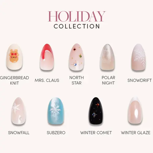 Glamnetic Holiday Press On Nail Collection - Snow Place Like Home