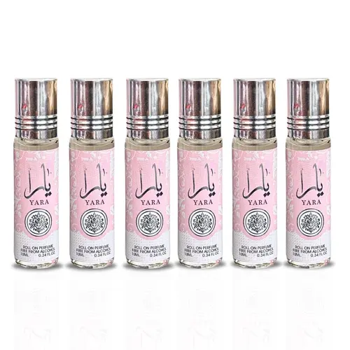YARA Roll On Perfume Oil CPO  10ML (0.34 OZ) By Ard Al Zaafaran | Captivating Aroma for the Modern Women. (PACK OF 6)