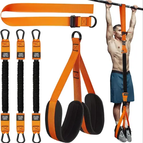Pull Up Assist Band, 1 Set Adjustable Weight Knee Support Strength Training Equipment for Home Gym Workout, Exercise Stretch Rope, Workout Straps, Gym Fitness Equipment