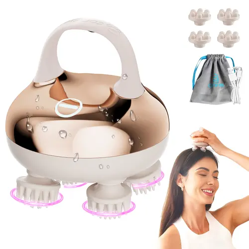 COMFIER Cordless Scalp Massager with 3 kneading Modes, [2026] Gift for Men,Women,Waterproof Head Massage with 8 Claws for Deep Cleansing,Head Scratcher,Body Massager,Cat Massage