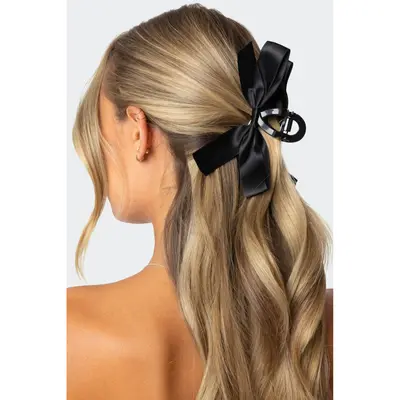 Satin Effect Bow Hair Clip