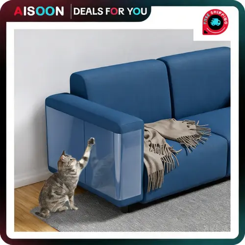 AISOON 36-Pack Plaid Classic Waterproof Suction Cat Scratch Furniture Protector - Self-Adhesive Couch Shield, Anti-Scratch Deterrent, 118" x 12" Size for Home Use