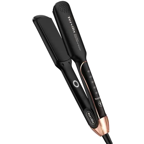 Terviiix 80W Ceramic 1.75-inch Wide Flat Iron - Adjustable Temperature Styling Tool with Argan Oil, 100–240V Travel Device for Natural Hair & All Hair Types