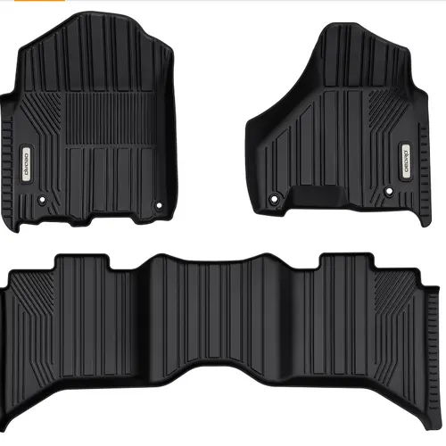 OEDRO Floor Mats Car Accessories for 2019-2024 Ram 1500 Classic Crew Cab/2013-2018 Dodge Ram 1500/2500/3500/2019-2024 Ram 1500 Classic (NOT for New Body) with 1st Bench Seats, Full Set Liners