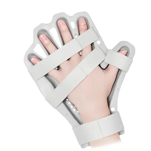 Lightweight Right Finger Support Brace with Strap - Flexible Hand Splint, Adjustable Strap Control, Universal Positioning Comfort, Unisex for Daily Sports & Outdoor Protective Use, Right(With Strap)
