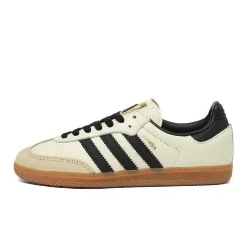 Adidas Women's Samba OG Athletic Trainer - Cream White Leather-Suede, Minimalist Low-Profile Sports Shoes with Classic Fit, Rubber Grip Sole, for Casual Walking, Suedesneakers