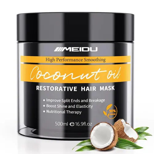 MEIDU Collagen Hair Mask, Treatment Deep  Conditioning Coconut Oil, Repair Hydrate Conditioner
