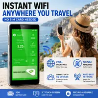 GlocalMe G4 Pro 4G LTE Mobile Hotspot with Global 1GB Data, Portable WiFi Hotspot for Travel in 200+ Countries, 5" Touch Screen Hotspot Device, No SIM Card Needed, 10 Connected Devices,back to school,back to school haul