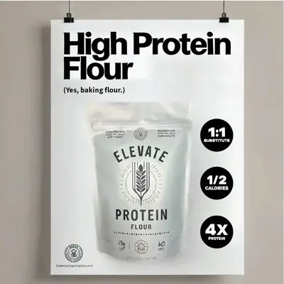 Elevate Protein Flour - High Protein + Fiber, Low Calorie + Carb, 1:1 Substitute for All-Purpose Flour