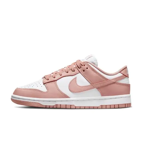 NIKE Dunk Low 'Rose Whisper' Sneakers for Women, Cushioned Leather Low-Tops for a Fashionable, Versatile Sporty Chic Style, New Sneakers, Casual Sneaker Trainer