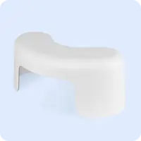 TUSHY Arc Toilet Stool - Sleek, Smooth Finish with Anti-Slip Pads, Comfortable & Discreet