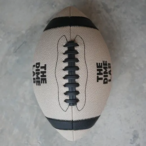 Khaki Dime American Football - Stitched Raised Textured Laces, Instant Grip, QB-Designed Control, Running Drills Use, League Games Ready, Multi-Size Sports Ball, Stitched Stripes