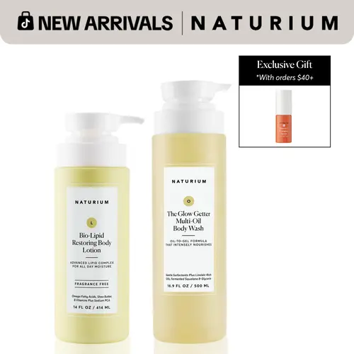 Naturium The Glowing Body Bundle - Glow Getter Multi-Oil Body Wash & Bio-Lipid Restoring Body Lotion