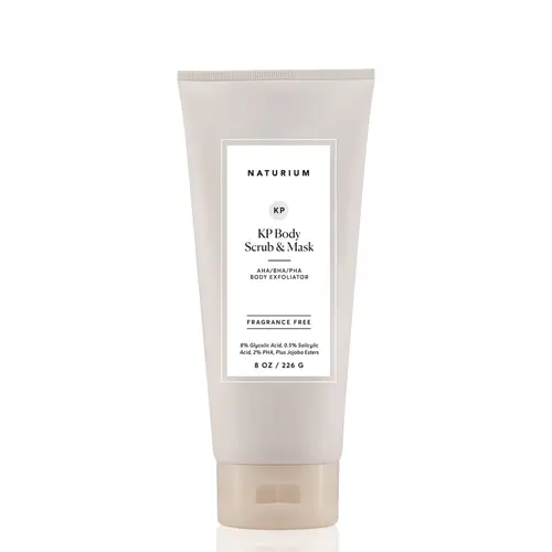 Naturium KP Body Scrub & Mask (8oz) - Keratosis Pilaris and Strawberry Legs Bump Eraser, Body Exfoliator