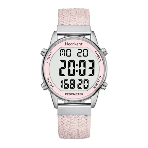 Hearkent Women's Non-Bluetooth Fitness Tracker Wristwatch - Nylon Adjustable Band, LCD Large Numbers, 30M Waterproof Wearable, Calorie & Step Counter for Walking, Sport Watches for Women sohochic