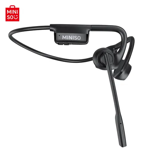 MINISO Open Ear Air Conduction Wireless Audio Headphones - Bluetooth 5.4, Boneconduct Tech, Built-in ENC Mic, Hi-Fi Sound, Long Playtime, Lightweight Plastic Waterproof Headphones, Hands Free for Home, Office Use