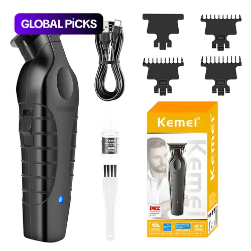 Professional Hair Trimmer, Hair Cutter, 1 Box Wireless Hair Clipper with Guide Comb, Cleaning Brush and USB Charging Cable, Multifunctional Hair Shaver for Men, Cordless Rechargeable Clippers #GLOBAL PICKS