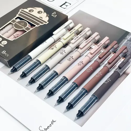 Coffee Theme Liquid Quick-drying Ink Gel Pen, No Smear Soft Touch Pen for Note Taking Drawing School Office Stationery Supplies, College Student Pen, Aesthetic Pens, Writing Pen, Creative Stationery