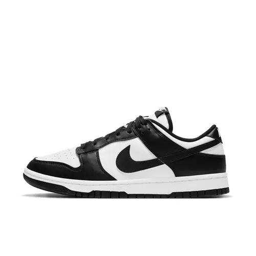 Nike Dunk Low Retro 'White Black Panda' Men's Classic Sports Shoes - Leather Base, Low Profile, Solid, Logo, Rubber, Black Overlays, Streetwear, Classic Fashion Athletic Trainers
