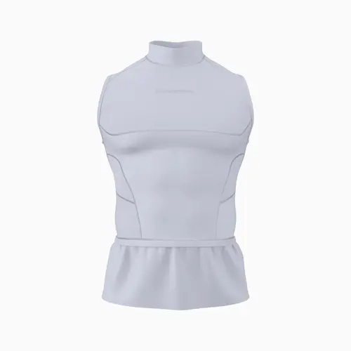 Men's Solid Compression Turtleneck Vest - Athletic Tank Tops, Tight Vest, Gymwear Tanks, Sleeveless Sports Wear, Performance Football Gear, Mesh Vents for Cooling, Mens Activewear Sports Tops