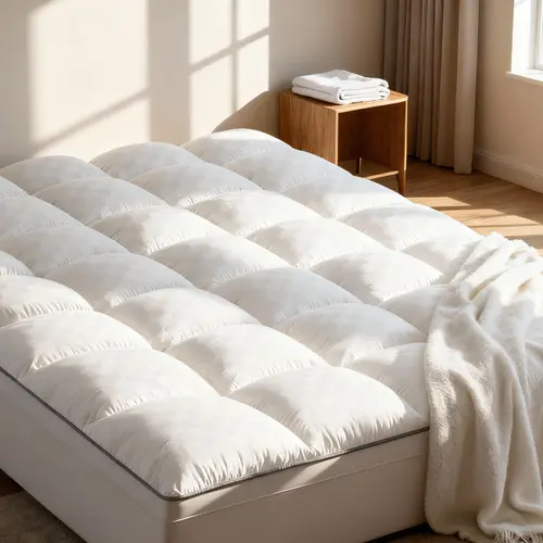 [backtoschool] WeCharmer Extra Thick Cooling Mattress Topper - 1000 GSM Down Alternative Overfilled Pillow Top Pad, Breathable Topper with Durable Microfiber Cloth Cover, Checkered Cushioning & Deep Pockets for 8-21 Inch Mattresses, Square Jacquard, Hip P