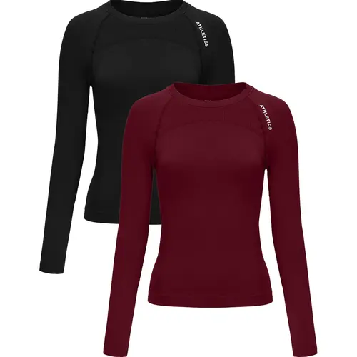 Women's Yoga Letter Round Neck Pullover Sport Long Sleeve High Stretch Breathable Fitness Running Yoga Wear, Fall & Winter Activewear, Athletic Fitness Top, Fitness Apparel