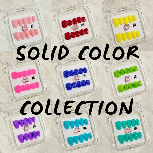 NailHaven| solid color collection| all kinds of solid color| short press-on nails |cute nails| acrylic press-on| fake nails |Handmade | high quality Press on nails 10 pcs|reusable nails|